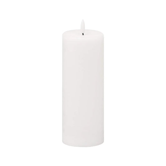 White LED Pillar Candle with Flickering Flame 20x7.5cm – Click Style