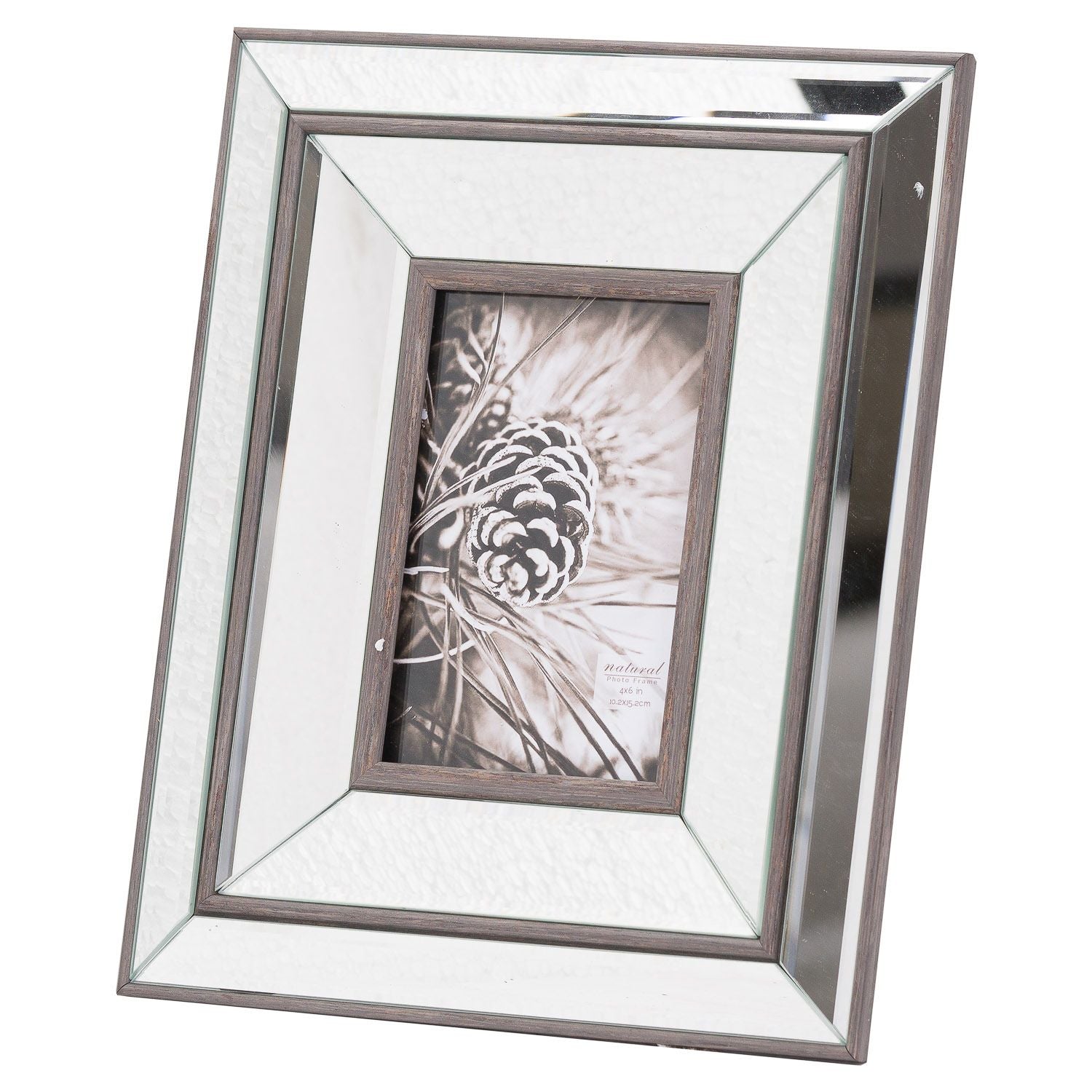 Mirrored photo frame bevelled design 4x6
