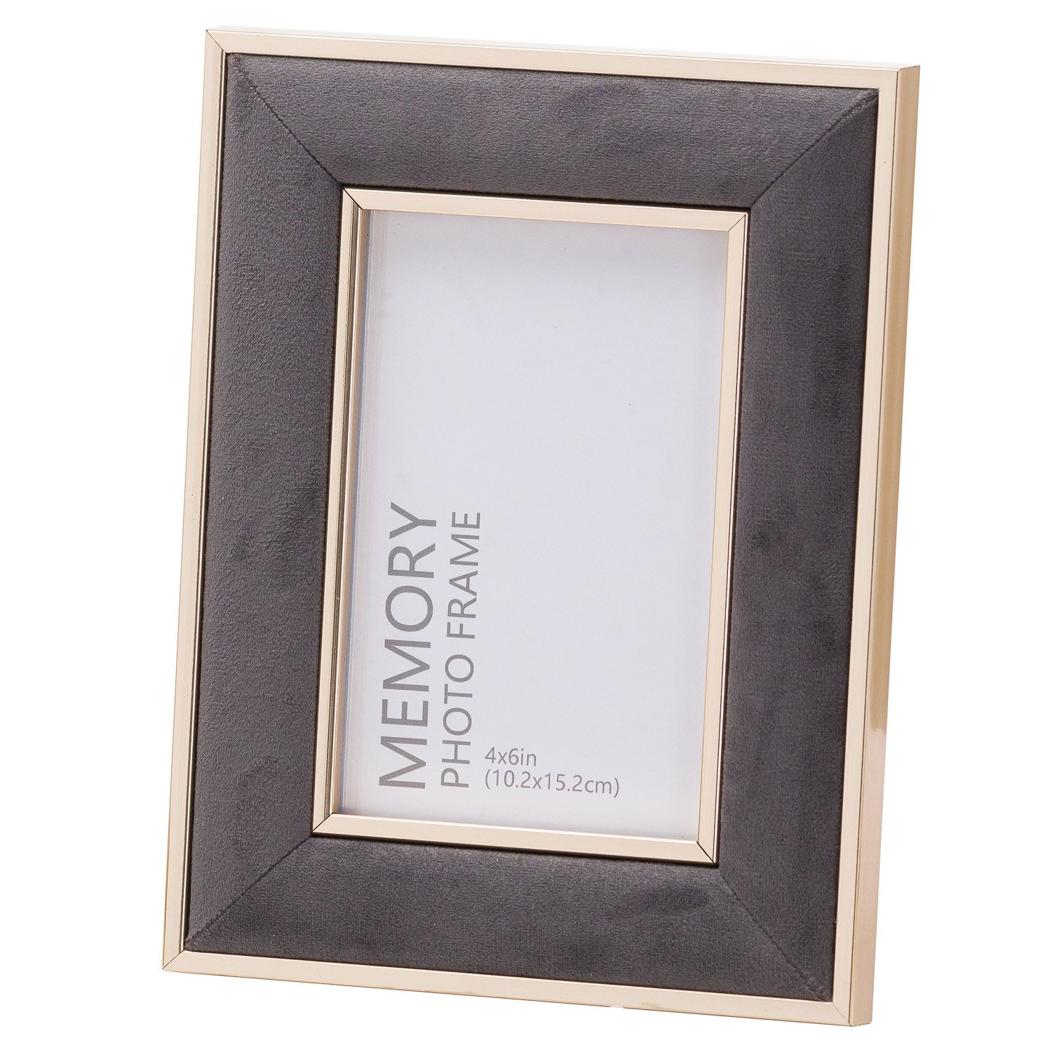 Gold and Grey velvet photo frame size 4x6