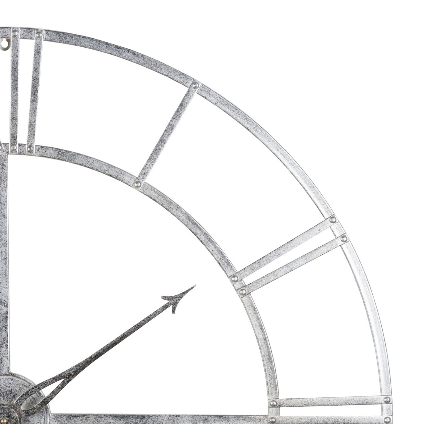 Large Skeleton Silver Wall Clock