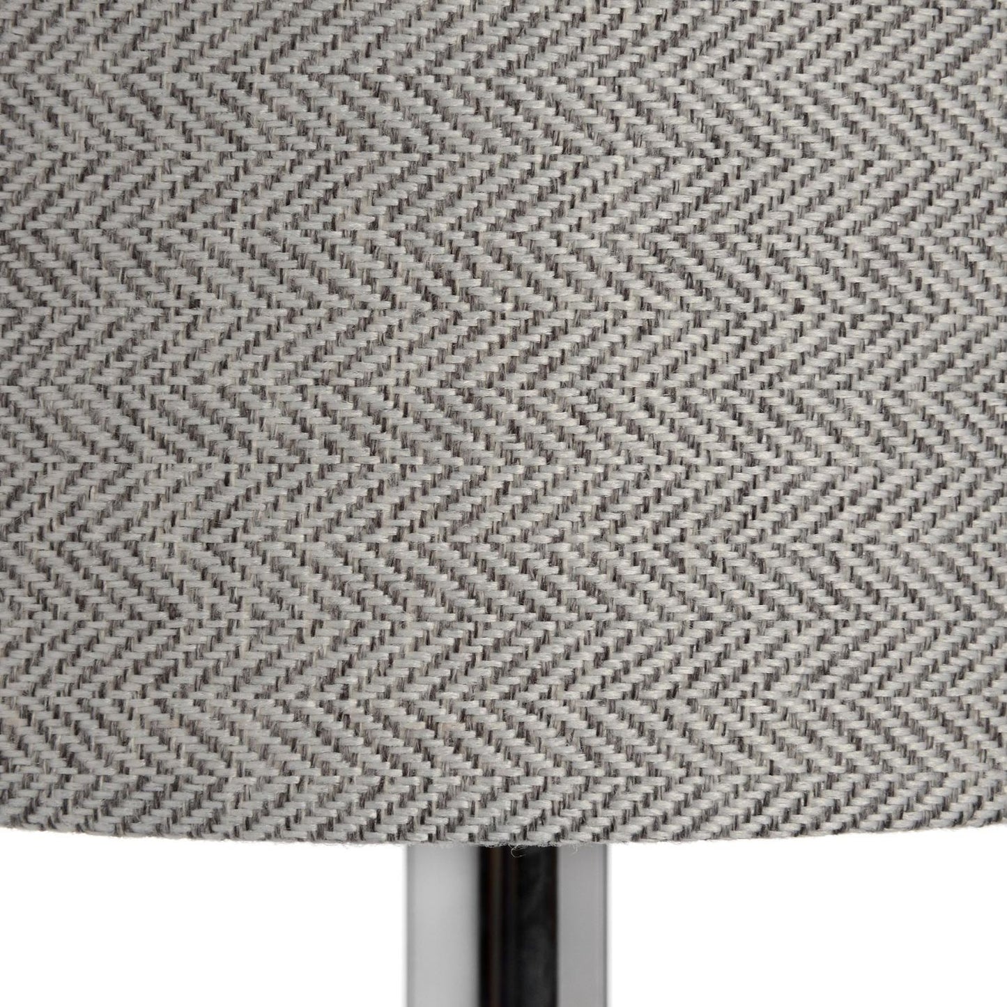 Silver Table Lamp with Grey Shade, called Knightsbridge