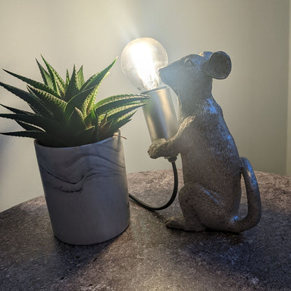 Silver Mouse Table Lamp Called Mable The Mouse