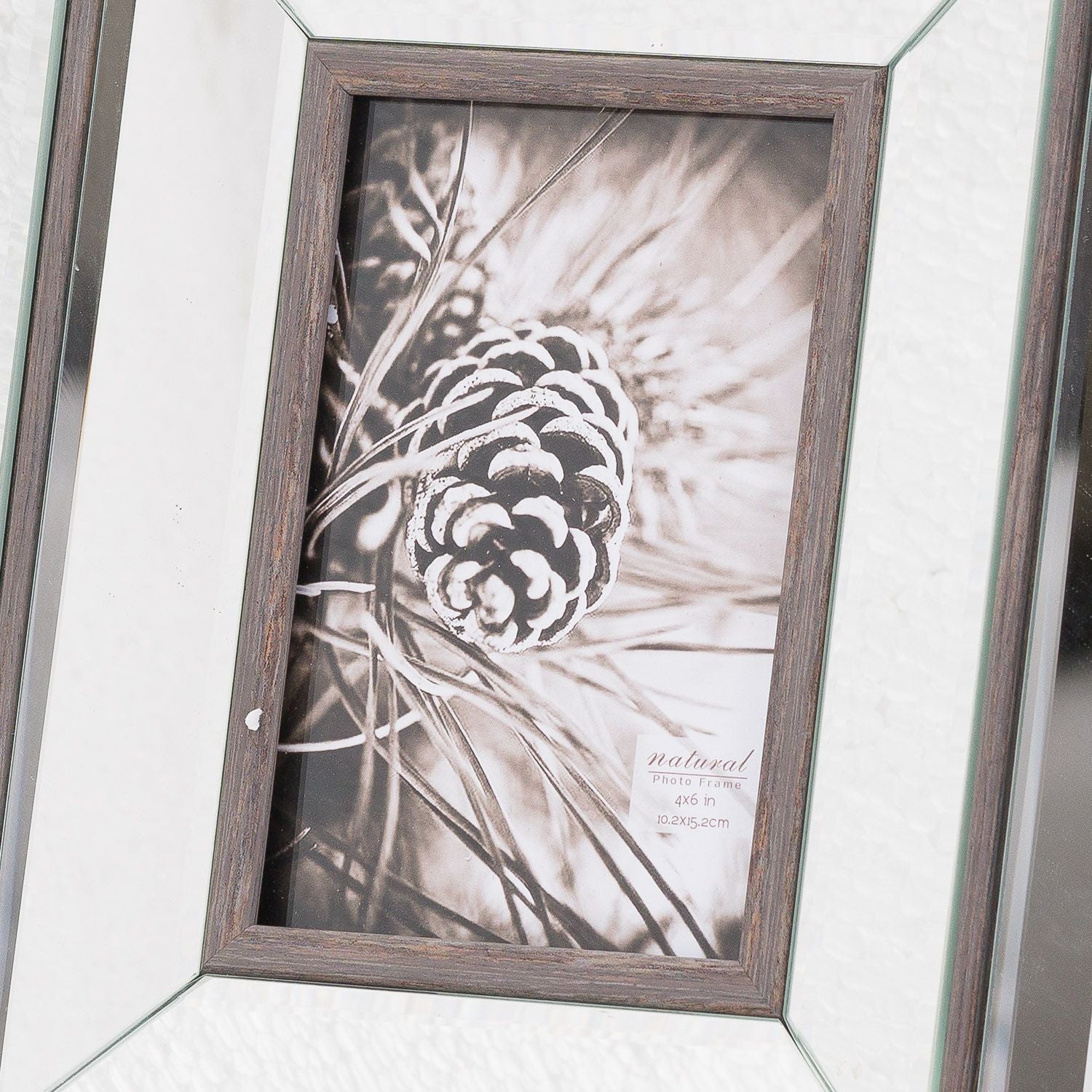 Mirrored photo frame bevelled design 4x6