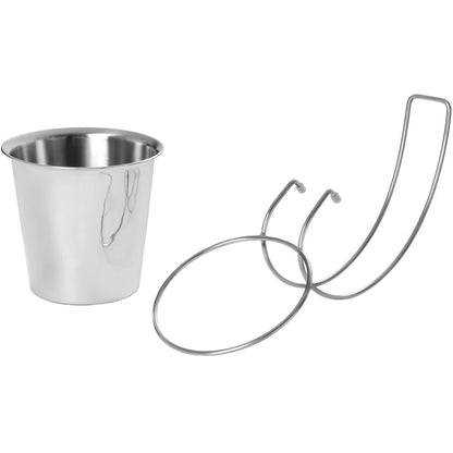 Silver champagne and wine cooler hanging bucket