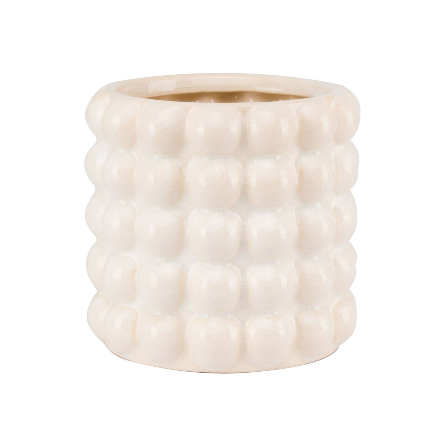 Cream Ceramic Bubble Planter - Click Style